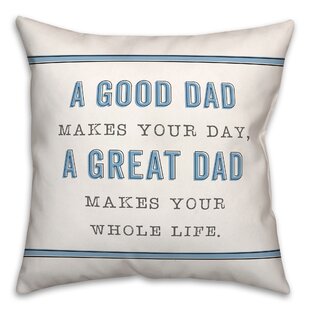 HGOD DESIGNS Cool Dad Throw Pillow Case,Cool Like dad Slogan Happy Father's Day Cotton Linen Cushion Cover Square Standard Home Decorative for Men/Women 18x18 inch 