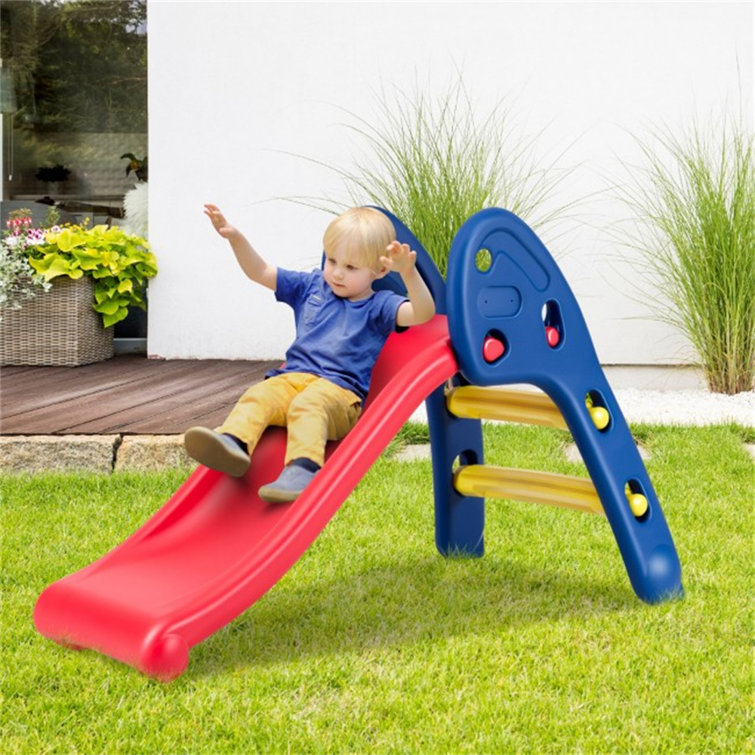 2 Step Children Folding Plastic Slide Higher Handrails and Stable Base for sale online 
