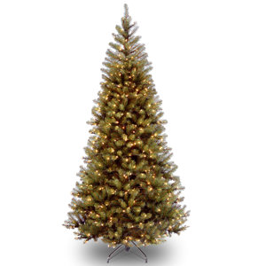 Aspen Spruce 7.5' Hinged Artificial Christmas Tree with 450 Clear Lights