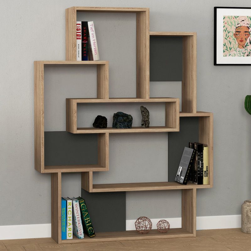 Brayden Studio® Matthew Modern Geometric Bookcase & Reviews | Wayfair