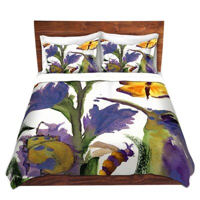 Hummingbirds Butterflies Duvet Cover Set East Urban Home Size 1