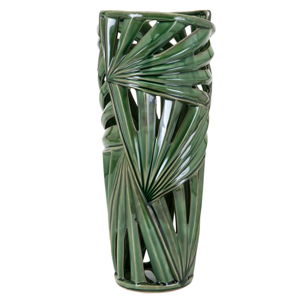 Cylinder Green Floor Vase