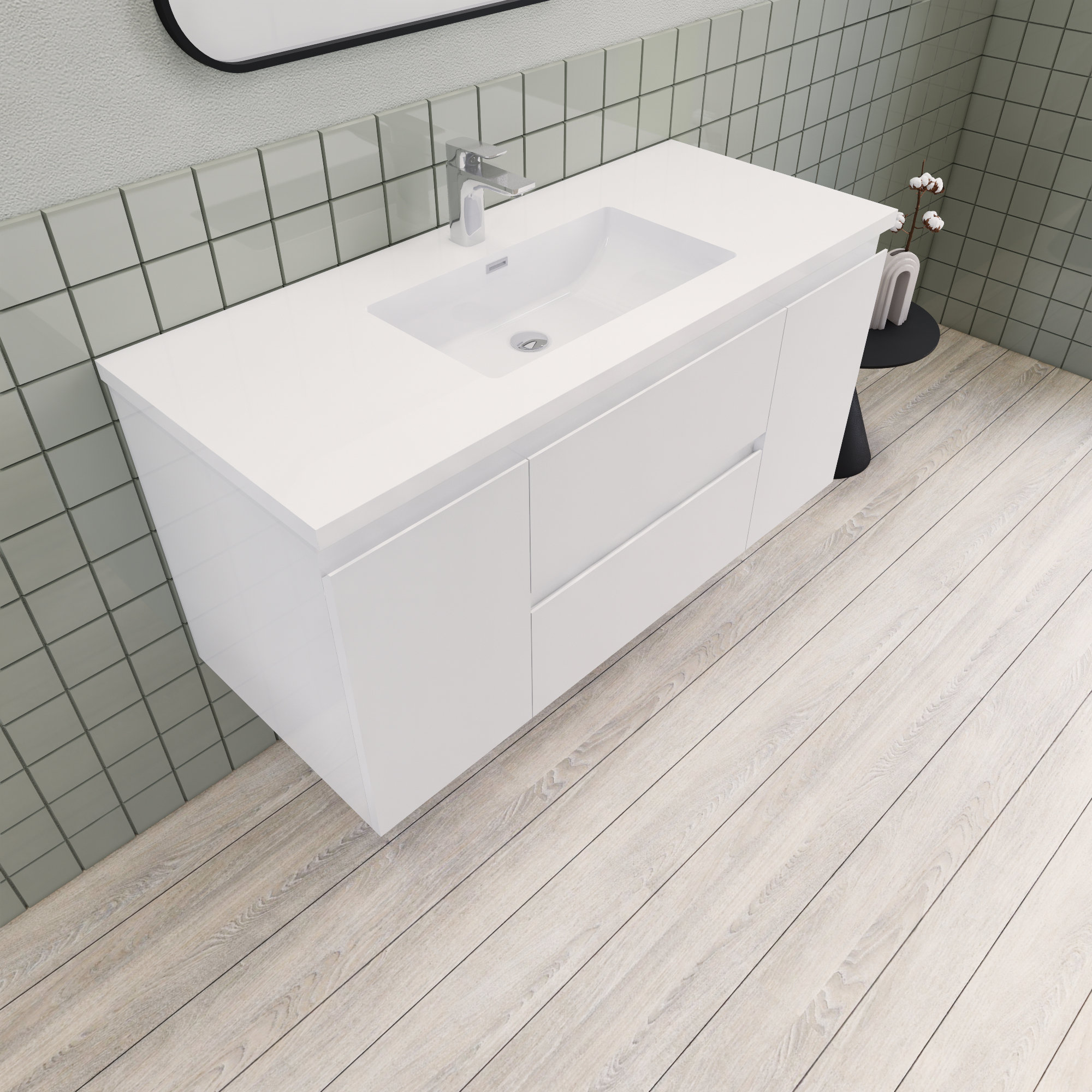 Ivy Bronx 48 Inch Single Sink Floating Modern Bathroom Vanity Wayfair