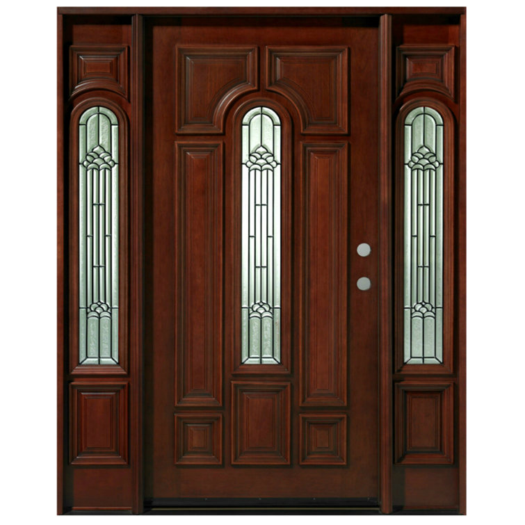 Asian Pacific Products Inc Mahogany Prehung Front Entry Doors With Sidelights Wayfair