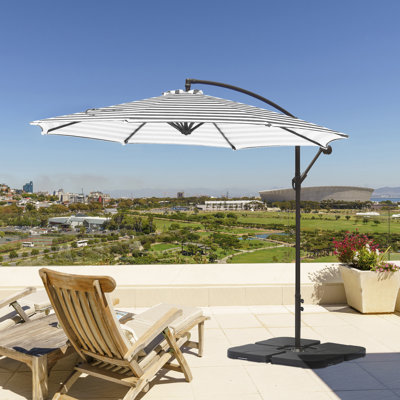 Guyer 120" Striped Cantilever Umbrella