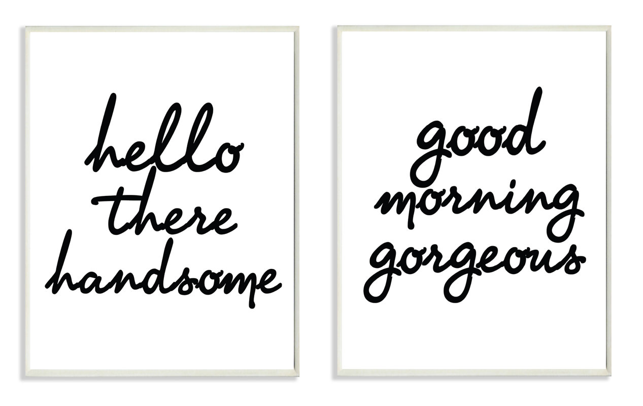Hello There Good Morning 2 Piece Wall Plaque Set Reviews Allmodern Hello There Good Morning 2 Piece Wall Plaque Set