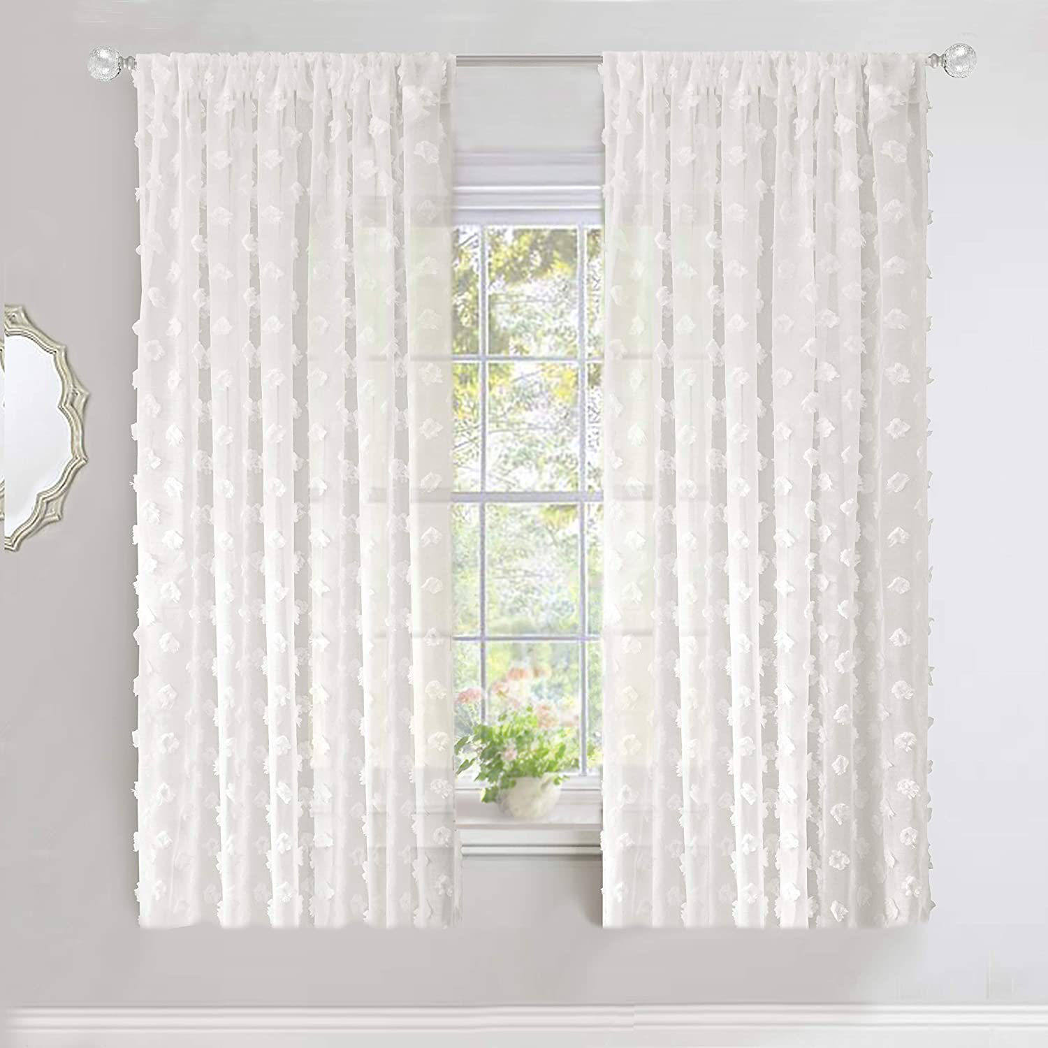Rosalind Wheeler Polyester Sheer Curtain Pair & Reviews Wayfair