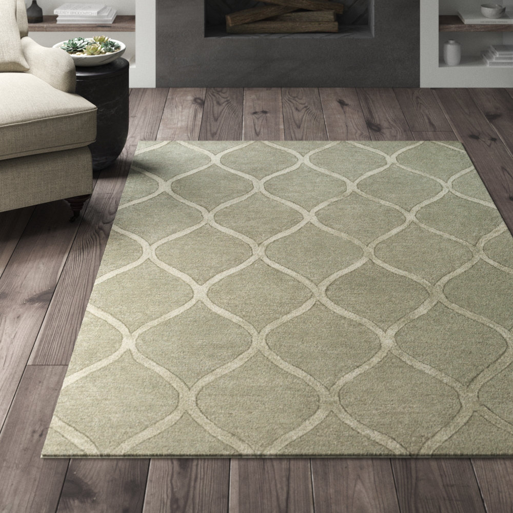 Greyleigh Bronaugh Geometric Handmade Tufted Gray Area Rug Reviews Wayfair