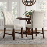 Farmhouse Rustic Tufted Cushion Dining Chairs Birch Lane