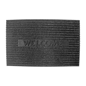 Evideco Sheltered Printed Welcome Braided Coir Coco Rubber 30 In X 18 In Outdoor Door Mat Wayfair