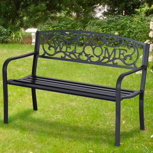 2-Sitzer Gartenbank aus Metall von Outsunny