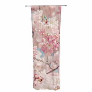 Suzanne Harford Blossoms Photography Decorative Nature / Floral Sheer Rod Pocket Curtain Panels (Set of 2)