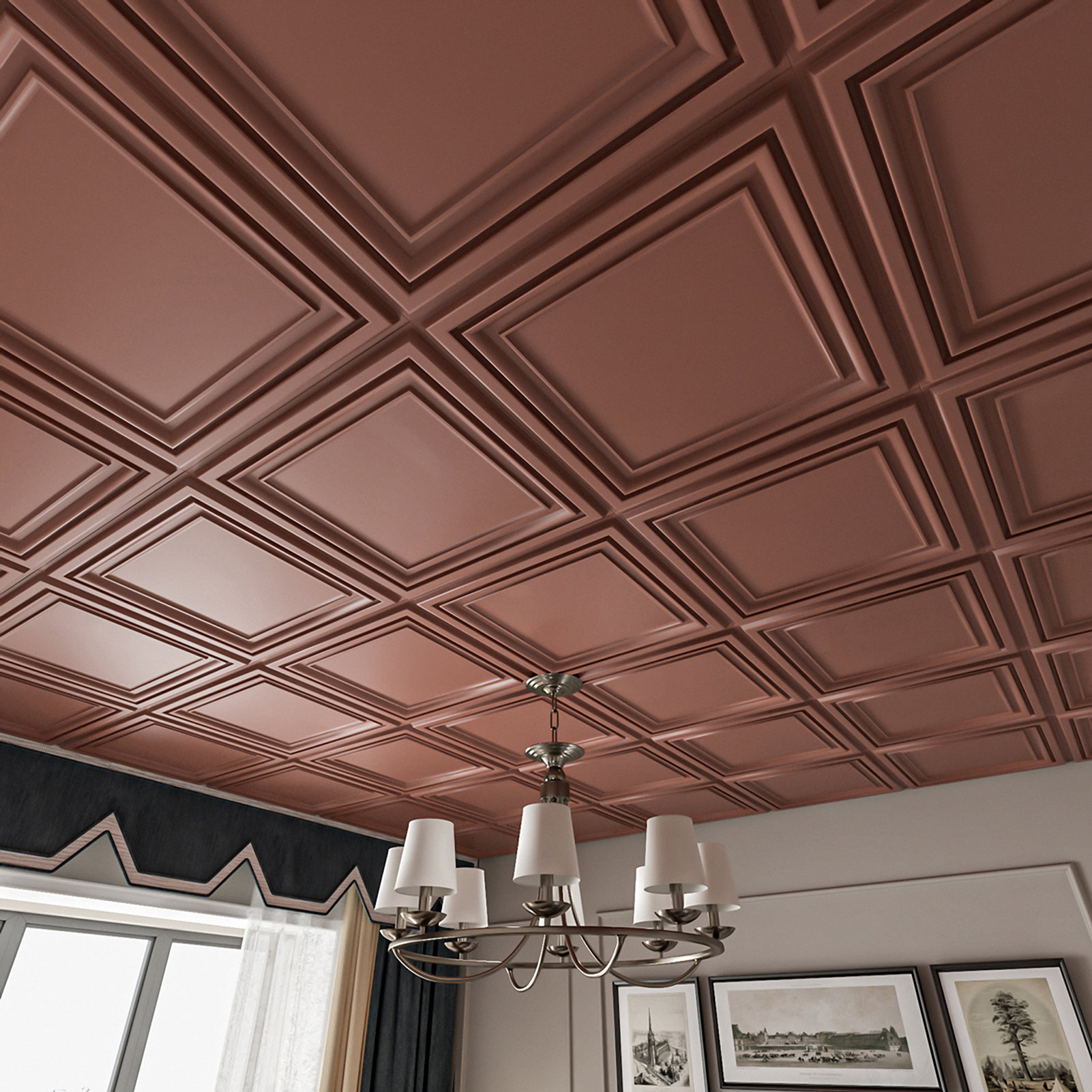 Art3d 2 Ft. X 2 Ft. GlueUp PVC Ceiling Tile & Reviews Wayfair