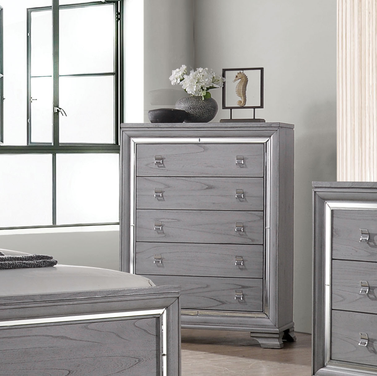 Everly Quinn Orrwell 5 Drawer Chest Wayfair