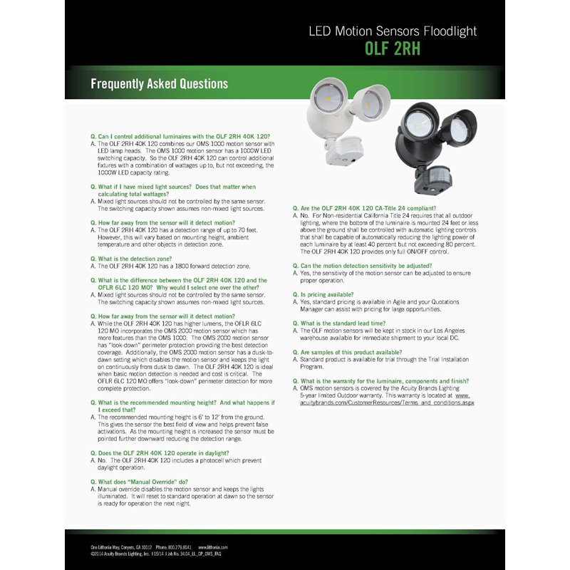 Lithonia Lighting Ofl 26 Watt Led Outdoor Security Flood Light Reviews Wayfair