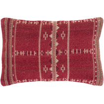 red lumbar pillows