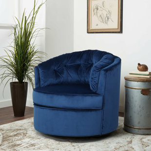 navy blue velvet swivel chair