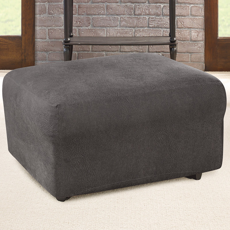 Sure Fit Ultimate Stretch Box Cushion Ottoman Slipcover Reviews Wayfair