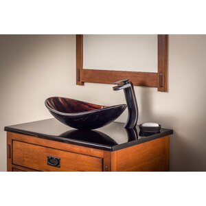 Volle Glass Oval Vessel Bathroom Sink