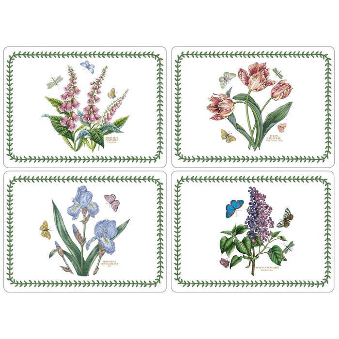 Portmeirion Pimpernel Botanic Garden Motifs 4 Piece Placemat Set