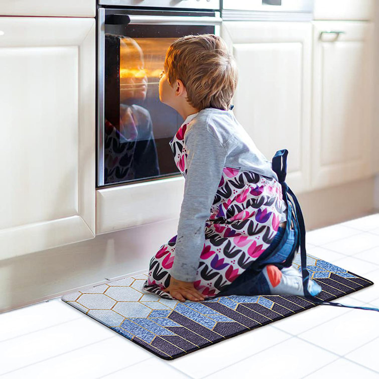 Kitchen Rugs Anti Fatigue Mat Set Of 2 PVC Waterproof & Non Slip Cushioned  Floor Mats Memory Foam Kitchen Rugs And Mats For Sink,Office,Desk,Laundry