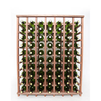 Rebrilliant Lurmont 10 Bottle Solid Wood Floor Wine Bottle Rack Reviews Wayfair
