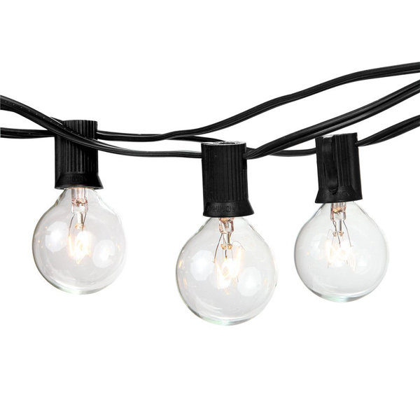 clear glass globe string lights