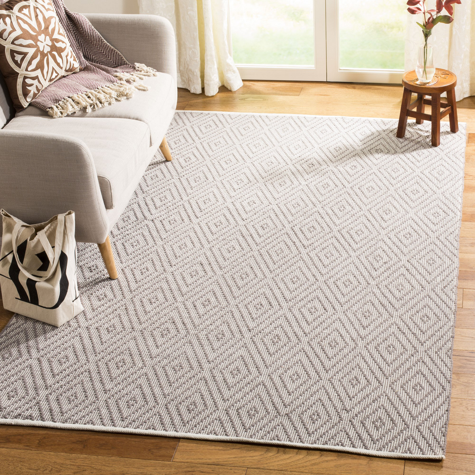 Talmo Hand Woven Grey Ivory Area Rug Reviews Joss Main