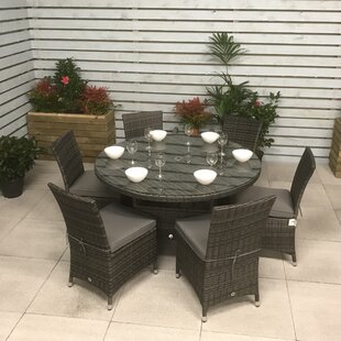 Lilia 6 Seater Dining Set With Cushions By Sol 72 Outdoor