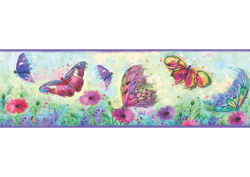 Ophelia Co Delaine Swoosh 15 X 6 Butterfly 3d Embossed Border