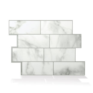 Modern L Stick Wall Tile Allmodern Mosaik Metro Carrera 11 56 X 8 38 L Stick Subway Tile In White And Gray