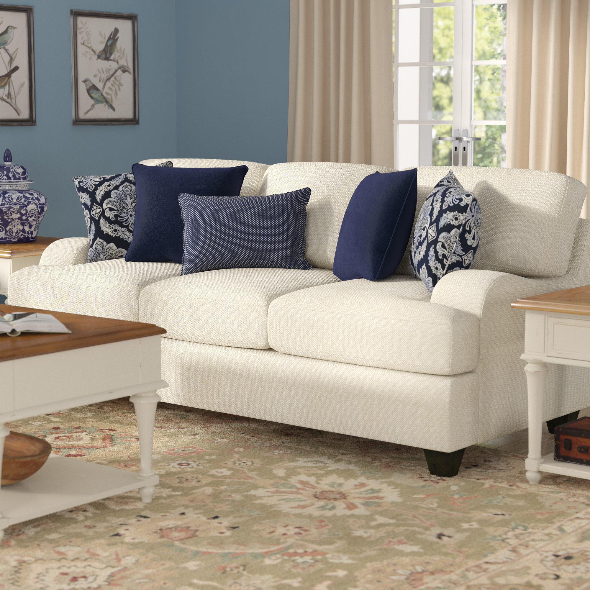 Three Posts Hattiesburg Stone 90 Recessed Arm Sofa Reviews Three Posts Hattiesburg Stone 90