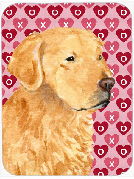 Caroline S Treasures Valentine Hearts Golden Retriever Hearts Love And Valentine S Day Glass Cutting Board Wayfair