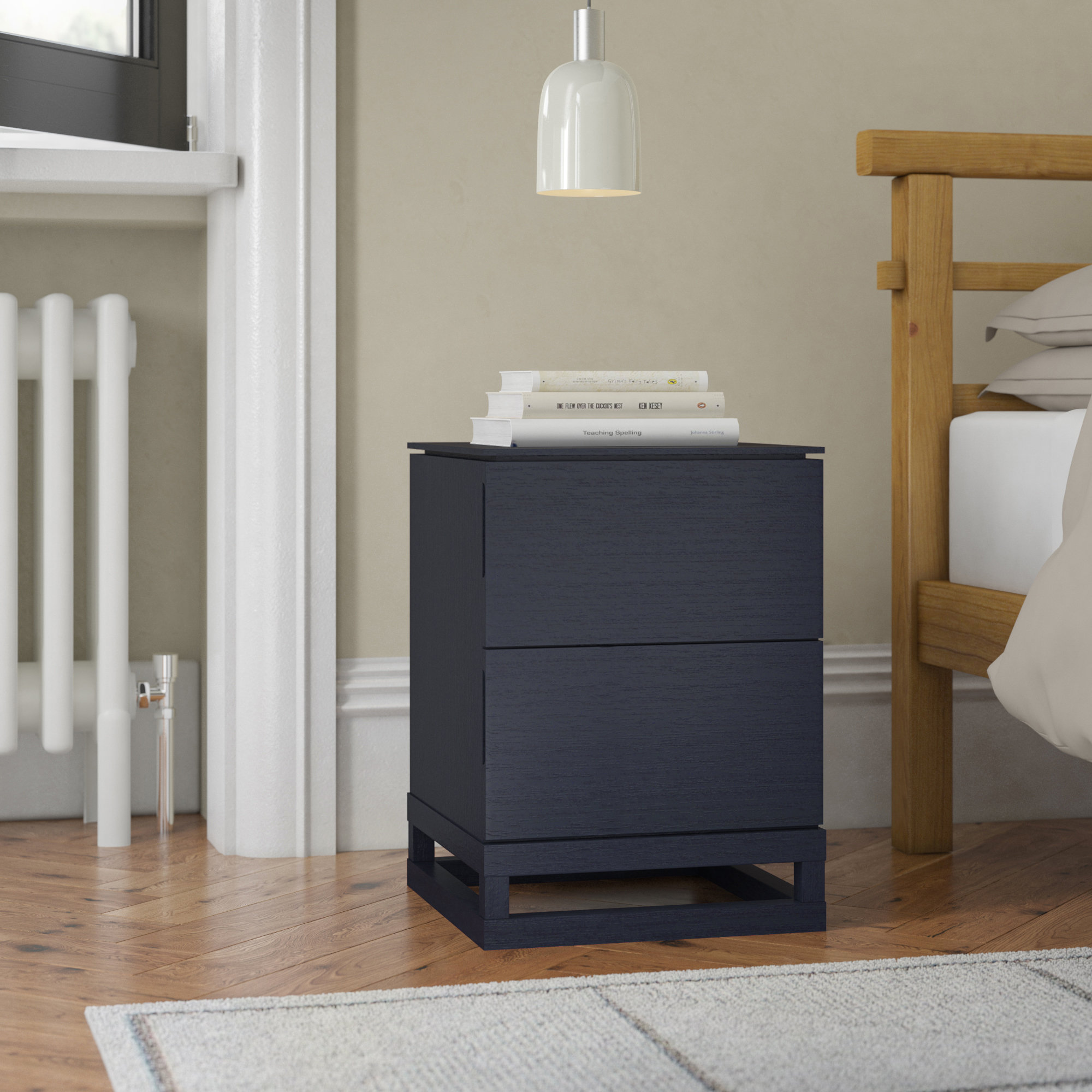 Ebern Designs Becraft 2 Drawer Bedside Table Reviews Wayfair Co Uk