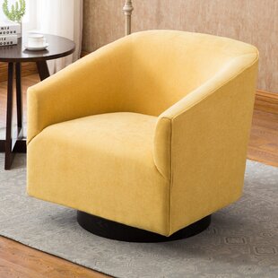 yellow swivel accent chair