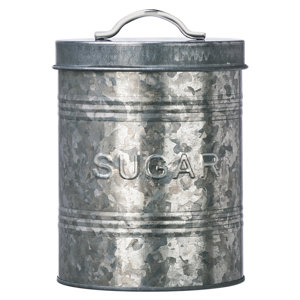 Rustic Kitchen Galvanized Metal 2.38 qt. Sugar Jar