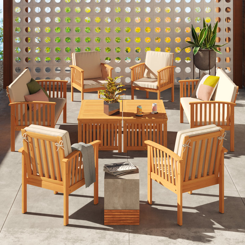 Shayne 8 Piece Sofa Seating Group With Cushions Reviews Allmodern