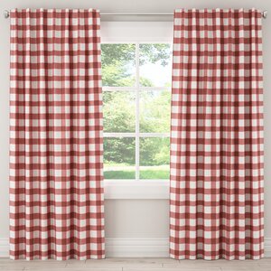 Roussillon Plaid and Check Rod Pocket Single Curtain Panel