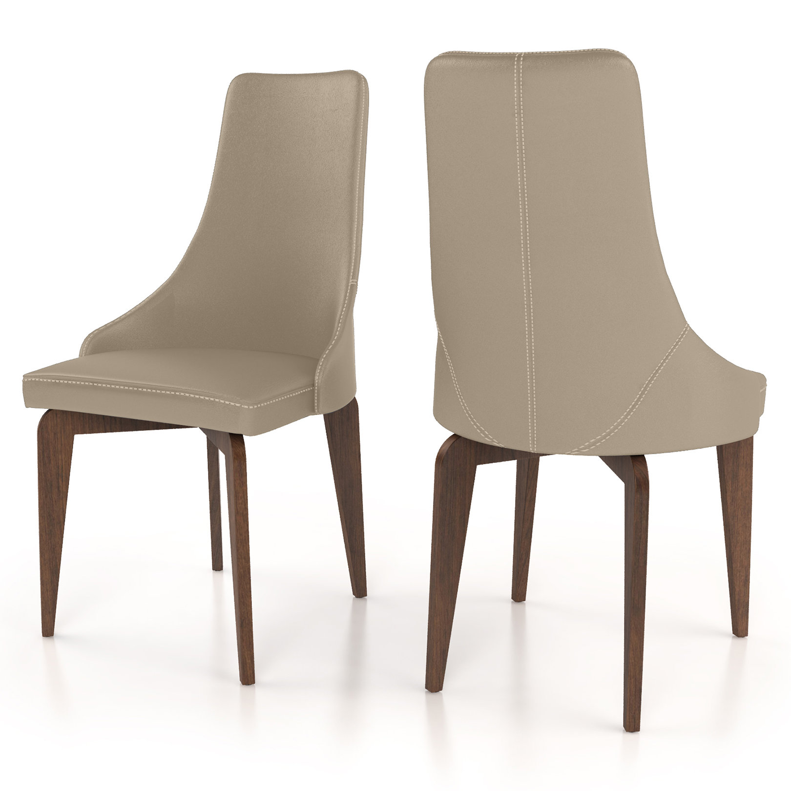 17 Stories Hoyt Genuine Leather Upholstered Side Dining Chair
