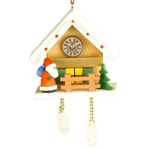 Santa Cuckoo Clock Hanging Figurine