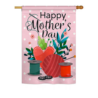 Breeze Decor Happy Sweet Mother S Day 2 Sided Polyester 40 X 28 In House Flag Wayfair