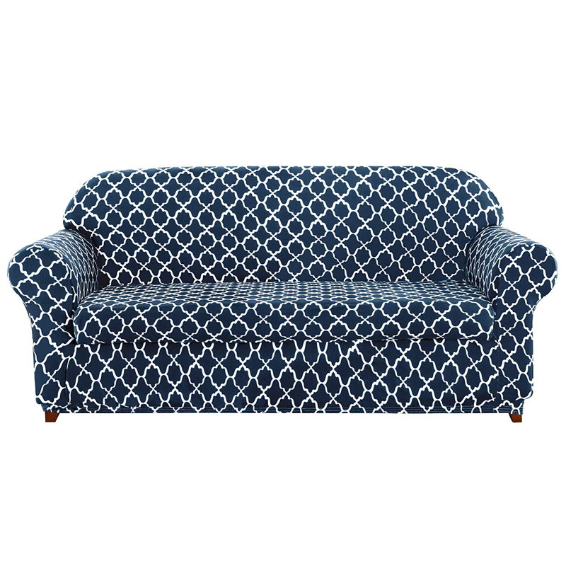 Charlton Home Cloud Printed Box Cushion Sofa Slipcover Reviews