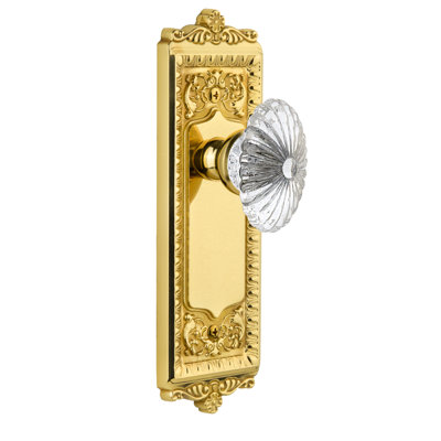 Privacy Grandeur Georgetown Rosette with Windsor Knob Timeless Bronze 2.375