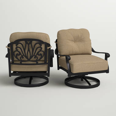 estill swivel patio chair with cushions highland dunes