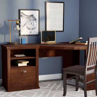 Go to store & view more images Tenbury Wood Corner Writing Desk with Hutch by Three Posts