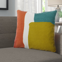 Cat Orange 16 by 16 Kess InHouse Carina Povarchik Gatos Throw Pillow