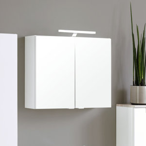 60 cm x 65 cm Spiegelschrank Siena mit Beleuchtu..