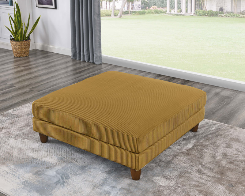 Crumrine Upholstered Ottoman Upholstery Color: Ginger