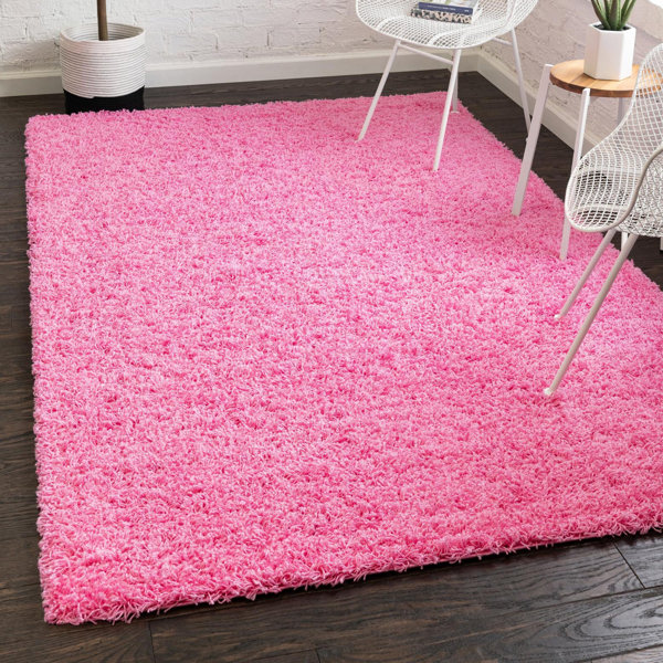 New Girls Bedroom Bright Pink Numbers Machine Washable Anti-Slip Rugs Mats Cheap 