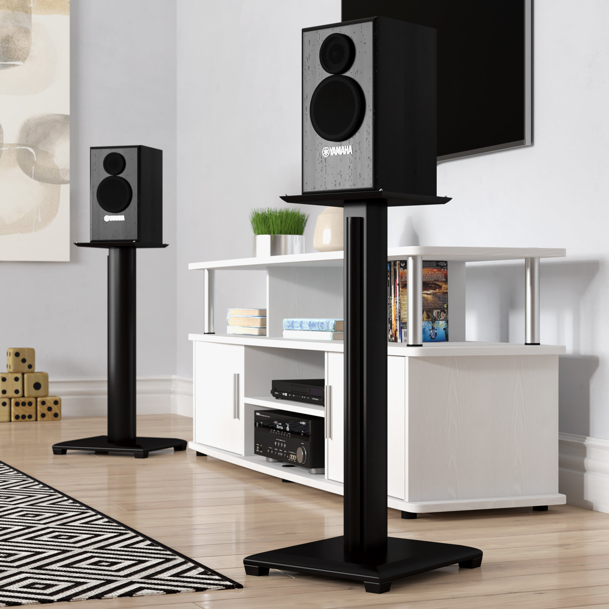 Symple Stuff 24 Fixed Height Speaker Stand Reviews Wayfair